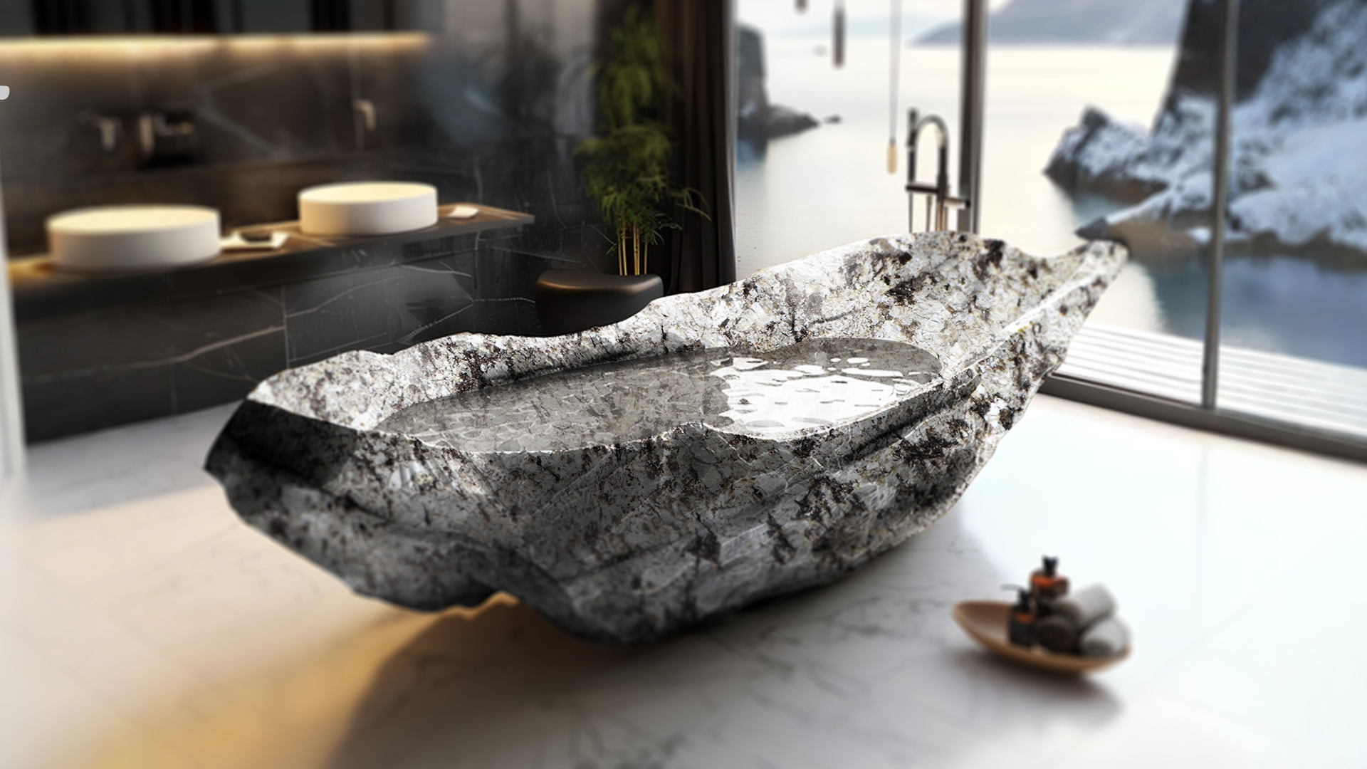 Monolith I sculptural stone detail