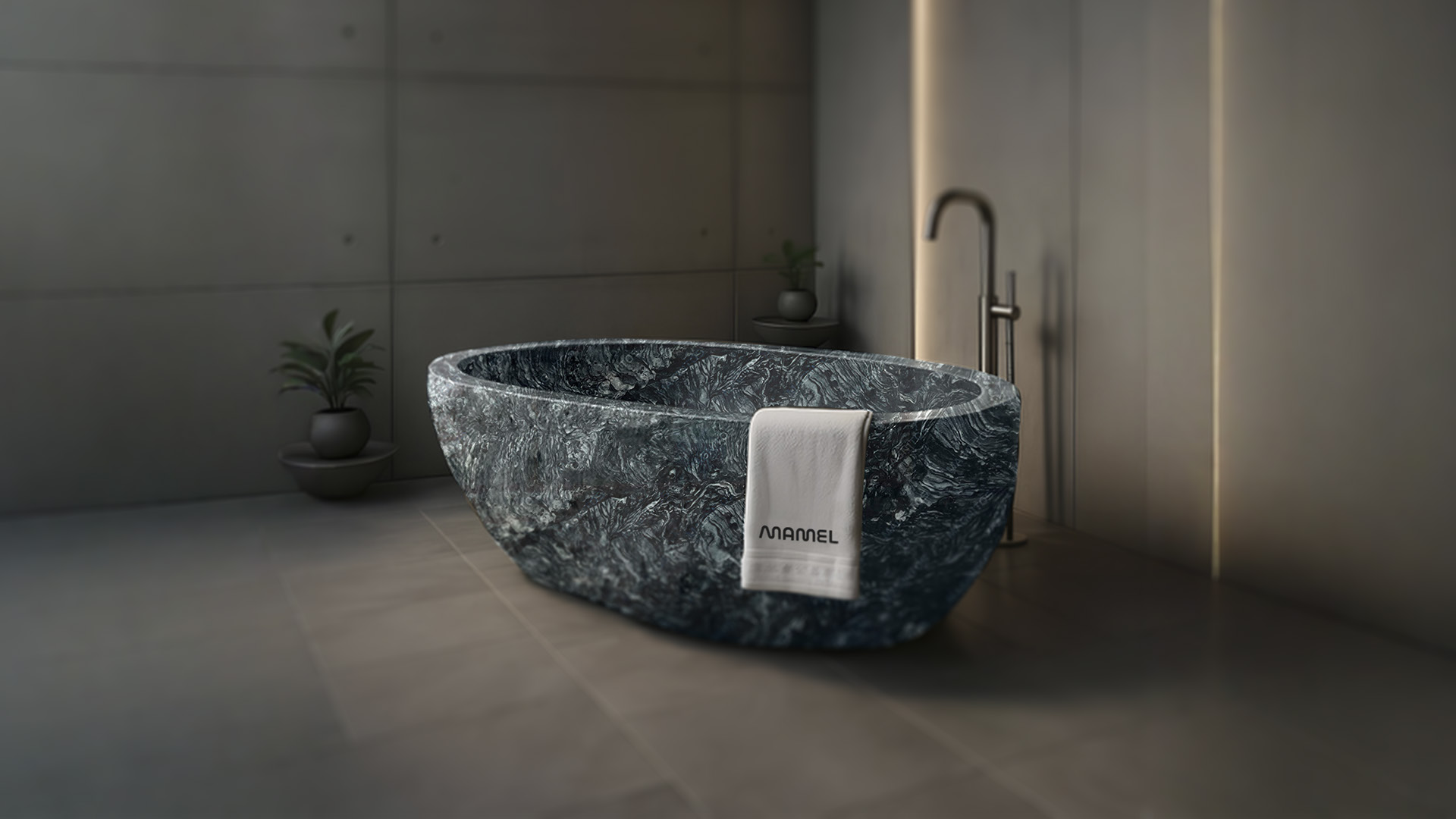 Chiseled Basin textural detail